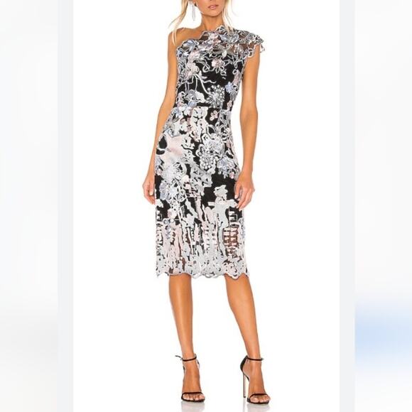 Bronx and Banco x Revolve "Tokyo" One Shoulder Dress in Multi Size Large - Picture 1 of 4